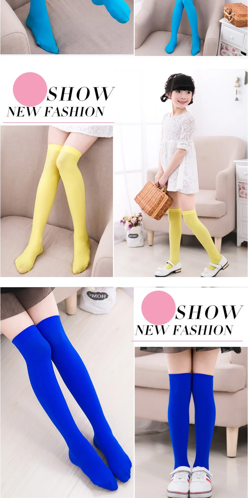 儿童袜子_六一儿童袜子-女童长筒袜-过膝宝宝-白色韩版---阿里巴巴_09