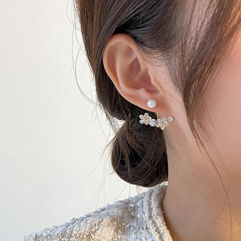 Fashion Women Elegant Hook Earrings Crystal Ear Stud Dangle Hoops Jewelry Gift T 