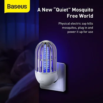 

Baseus Mosquito Killer Lamp Electronic LED Bug zapper Repellent Insect Trap Radiationless Socket Electric Night Light For Home