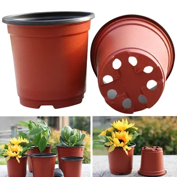 

50/100 Pcs Plastic Nursery Pot Double Color Plant Seedling Holder Raising Nutrition Block Pots FAS6