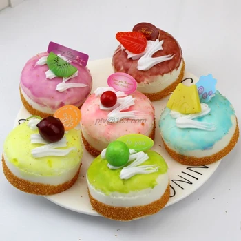 

6pcs Realistic Artificial Fake Cake Model Photography Props Home Shop Food Kitchen Decoration Crafts