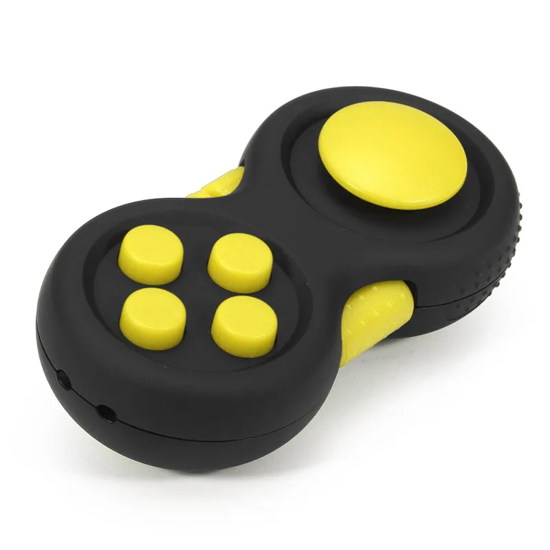 yellow Портативный снимает стресс давление резиновая игрушка ABS Ручка тревога релиз Pad красный синий желтый ручка декомпрессионная игрушка 75X36X26 мм - Цвет: yellow