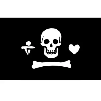 

90*150cm Skull Pirate Flag of Stede Bonnet Flag of Christopher Condent skull flag for decoration