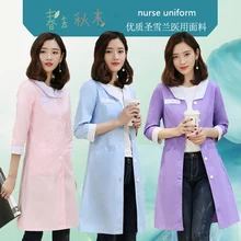 Модный медицинский уход и красота одежда Мода V воротник аптека семь рукав медсестры татуировки художника рабочая одежда женщина