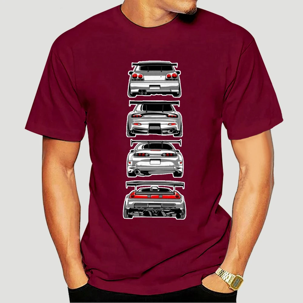 Футболка 90-х JDM R34 GTR Skyline RX7 NSX 350Z S2000 6835X | Мужская одежда