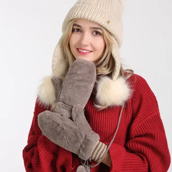 

Women's Winter Gloves Warm Lining - Cozy Warmer Plush Thick Gloves Mittens @6