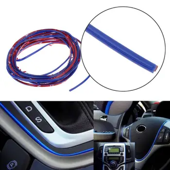 

5M 4mm DIY Universal Automobile Car Motor Interior Exterior Plated Moulding Trim Strip Line Protection Strip Scratch Protector D