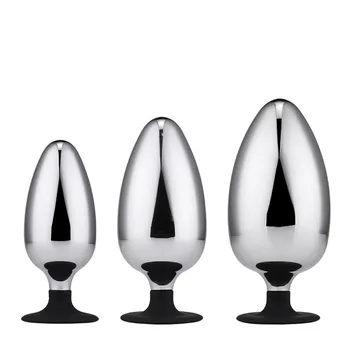 Hot Selling Anal Plug Dildo Huge Fist Strap On Sex Toys For Men/Women Masturbators Stainless Steel Toys Big Butt Plug Wearable 5