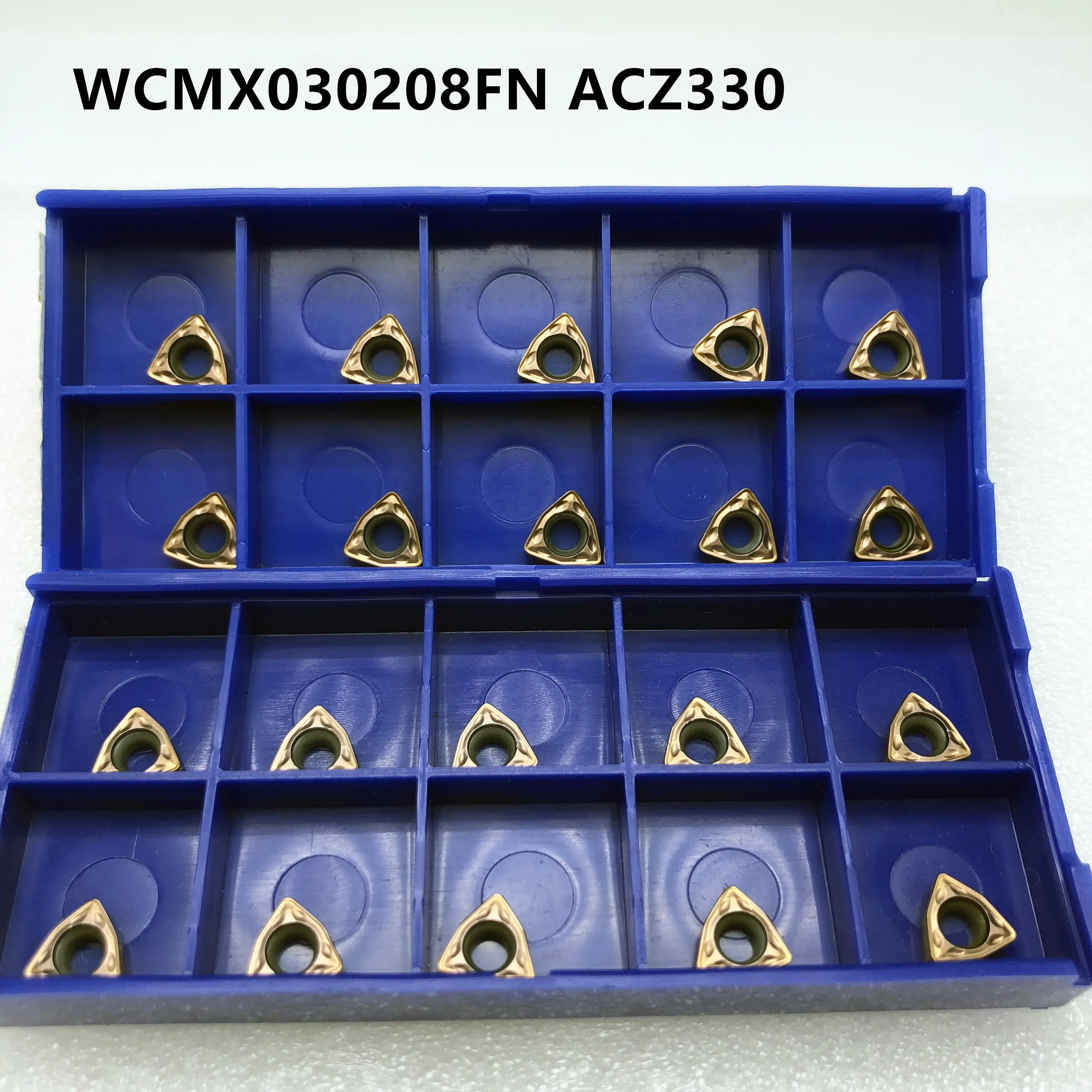 

10Pcs Lathe tool WCMX030208FN ACZ330 high quality carbide tool metal turning tool WCMX030208 CNC accessories milling cutter