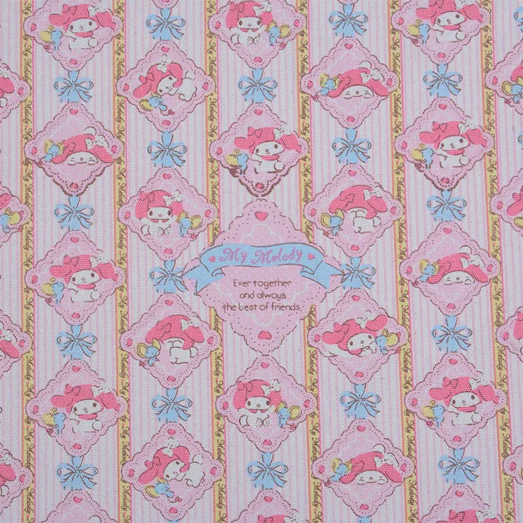 Милый мультфильм My Melody Кролик Сердце печатная ручная работа пэтчворк хлопок холст ткань шитьё для подушки Diy скатерть диван 91 см x 145 см