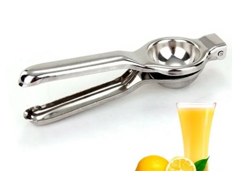 Stainless steel Ручная Соковыжималка Бытовая лимон клип экструдер нержавеющая сталь цвет мини оранжевый пресс соковыжималка, прибор для выжимания сока - Цвет: Stainless steel