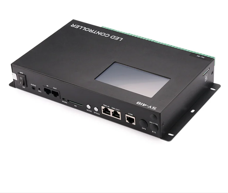 SY-418-B2 Screen Touch Musical Controller DMX to SPI AC100V- 240V 8 channels DMX512 Programmable Digital Led Controller