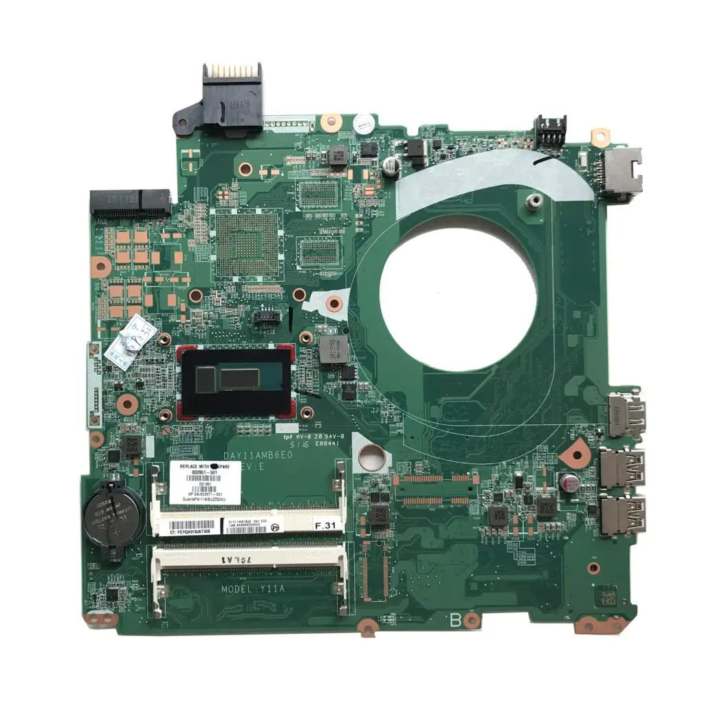 

For Hp 15-P 802951-501 802951-001 motherboard with i3-5010u CPU DAY11AMB6E0 100% tested