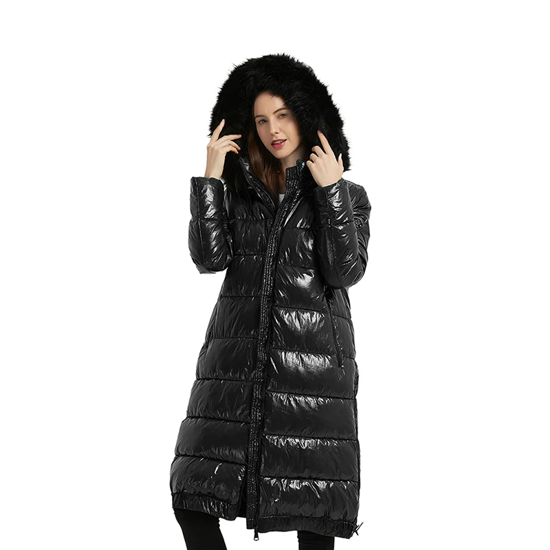 Giolshon 2022 Women Puffer Jacket Winter Thick Long Hooded Padded Bubble Coats Female Loose Parkas Ladies Oversize Outwear