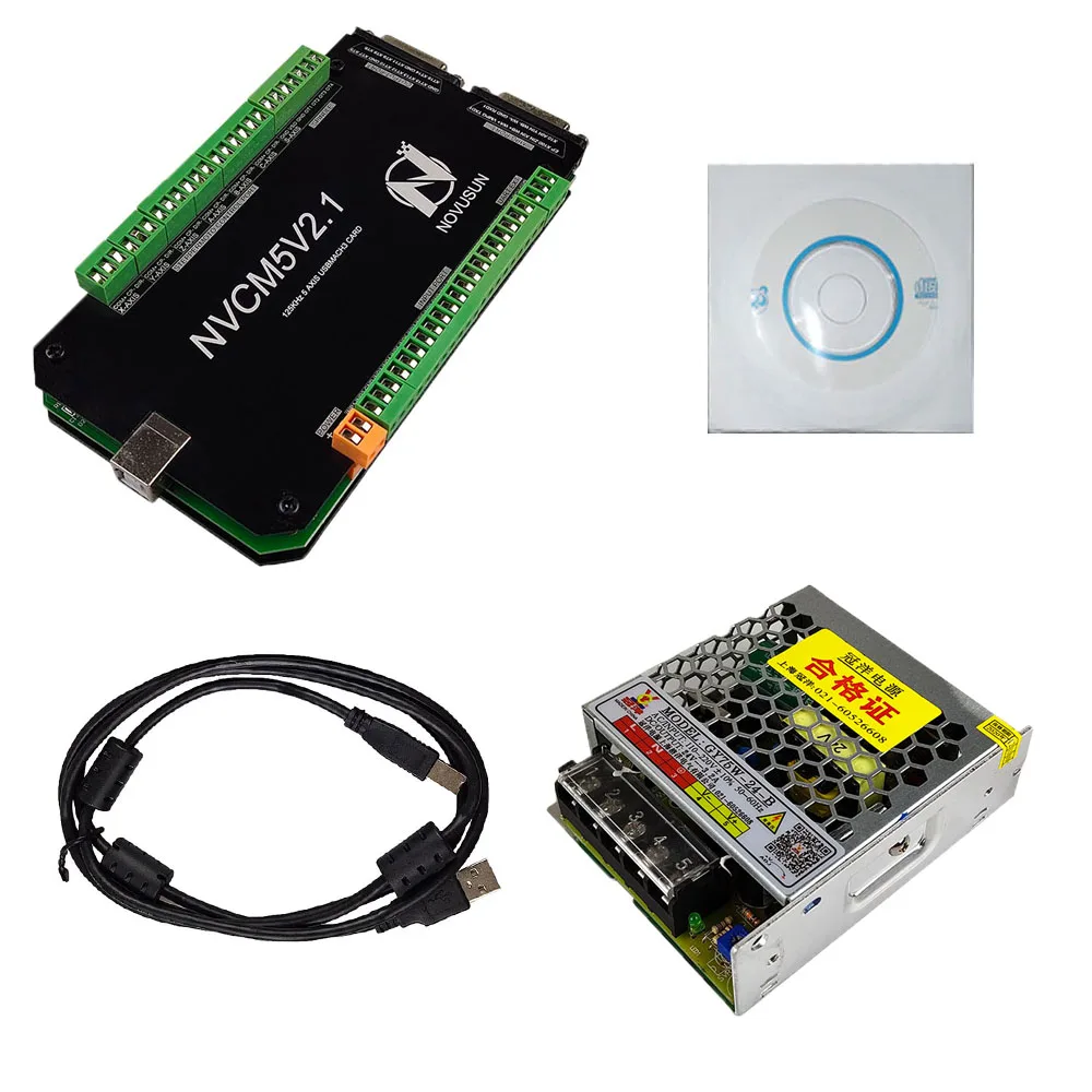 CNC kit NVCM V2.1 4-axis Mach3 USB card 300KHz router 3 4 5 6-axis motion control breakout board 75W 24V DC | Инструменты