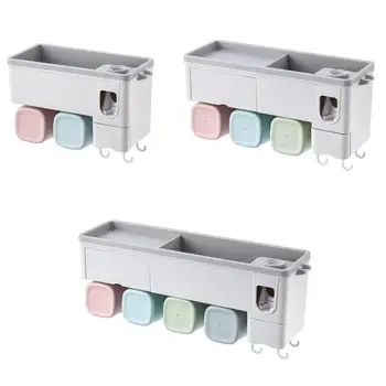 

Wall-mounted Toothbrush Storage Shelf Toothbrush Holder Nordic Plain Wash Drawer Storage Toothbrush Holder Set