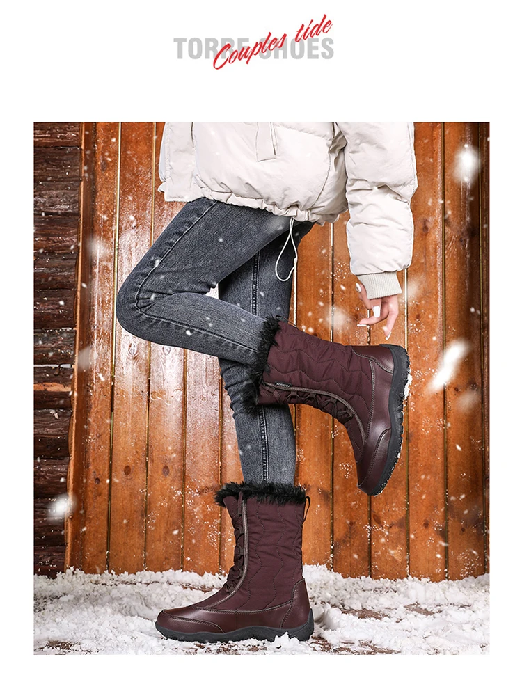 Winter Keep Warm Women Snow Boots Fashion Waterproof Women Shoes Comfortable Trend Hot Sale High Top Women Cotton Shoes