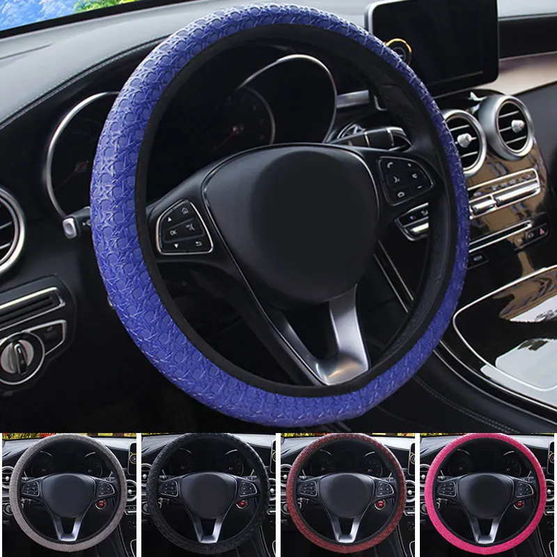 Dish Sets Steering Wheel Wrap Durable Steering Wheel Covers Accessories Breathe Freely 15 Inch Cars Universal