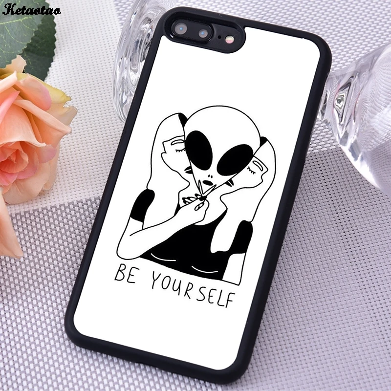 Ketaotao Be Yourself Weird Alien Мягкий ТПУ силиконовый чехол для телефона iPhone 6S 7 8 Plus 5S SE X XS XR 11
