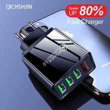 3 Ports USB Ladegerät EU US Stecker LED Display 3,1 EINE Schnelle Lade Smart Handy Ladegerät Für iphone Samsung xiaomi Tablet QC 3,0