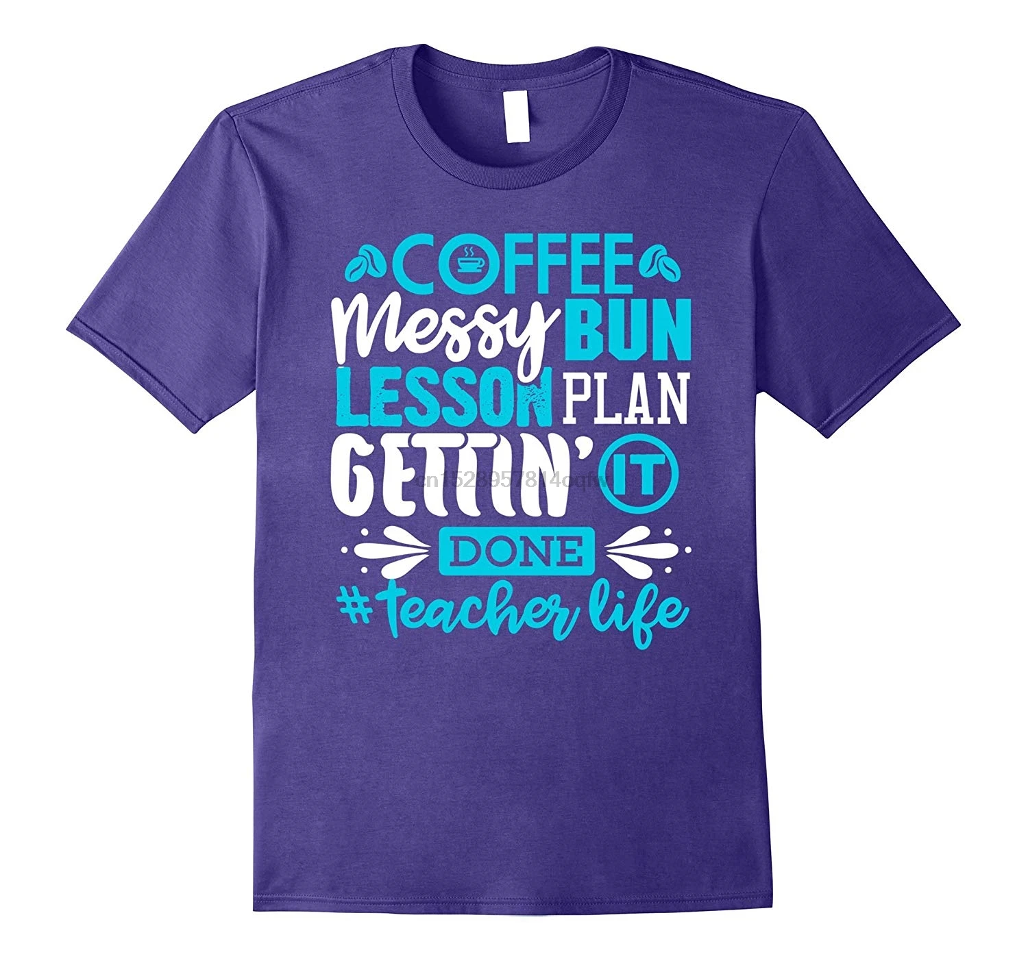 Мужская футболка с надписью Teacher Life грязный булочек План занятий кофе Teacher-RT