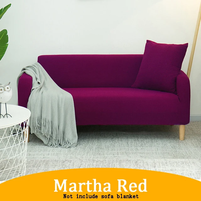 Martha Red Растягивающийся l-образный скользящий диван, эластичный чехол, домашний текстиль, 3 места, противоскользящие гибкие защитные чехлы для дивана в гостиную - Цвет: Martha Red