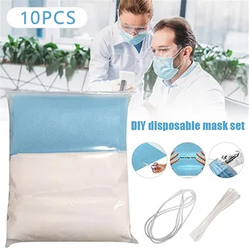 

Maska Material DIY Self-Made Mouth masken Material Set - Non Woven Fabric Materials Elastic ear hooks are easy to wear stylish