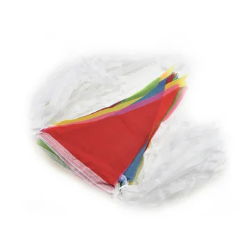 

50M Triangle Flag Pennant String Banner Festival Holiday Decoration Multi-color