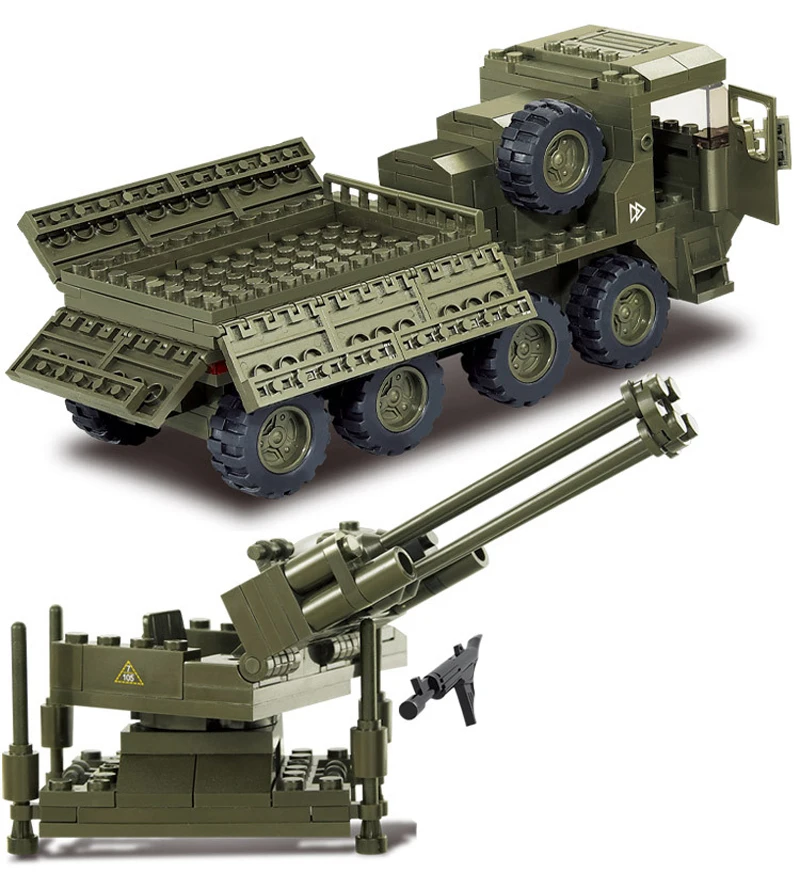 Sluban WWII GAZ-67 camion léger//JEEP Mini Figures compatible Building Bricks
