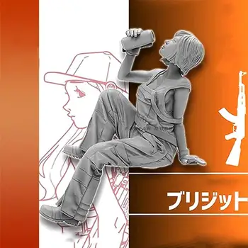 

1:24 A-034 Beautiful Girl Soldier Series Model Toys Resin Soldier Kits White Model Children Adult Toy 75mm