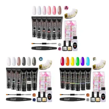 

Nail Extension Gel Set 15ML 6PCS Nail Crystal Extension Liquid UV Phototherapy Nail Extension Gel Set
