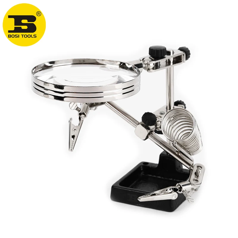 Подставка для паяльника BOSI в сочетании с зажимами для объектива и держателем