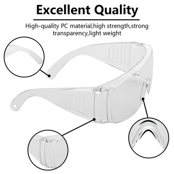 

5PCS Fully Sealed Safety Goggles Glasses Eye Protection Work Laboratory Dust High Quality Goggles Protective Equipment