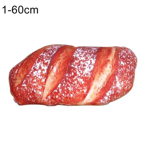 Red Bread60cm 3D плюшевая подушка подарок мягкая спинка игрушки на день рождения Забавный имитирующий закусочный хлеб форма для детей домашний декор для девочек - Цвет: Red Bread60cm