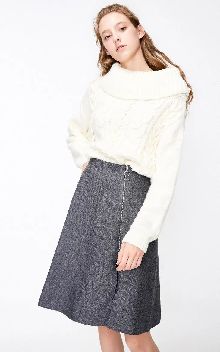 Vero Moda женская OL Стиль Молния Летающая Сплит А-юбка с подкладом | 31831J505