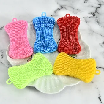 

1Pcs Kitchen Cleaning Brush Silicone Dishwashing Brush Pot Pan Sponge Scrubber Fruit Vegetable Dish Washing Cleaning Brushes