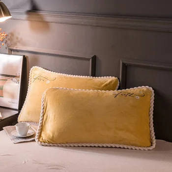 

Multicolor flannel Pillowcase Bedding warm Pillow case for Healthy Sleep 48x74cm Top Quality