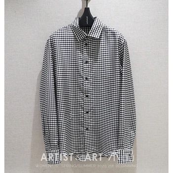 

Svoryxiu 2020 Autumn Winter Runway High-End Silk Blouse Shirt Women's Long Sleeve Vintage Plaid Blouses Shirt