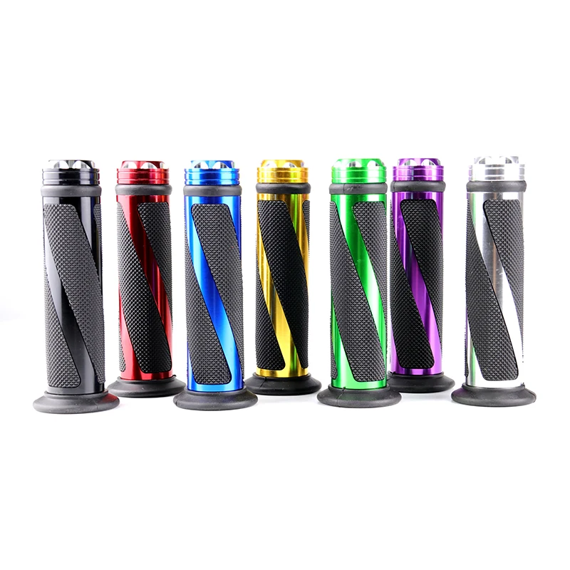 Black Silver Blue Red Yellow 22mm Motorcycle Grips Universal 7/8" Motor Scooter Retro Grip for Yamaha Ducati Honda KTM Suzuki |