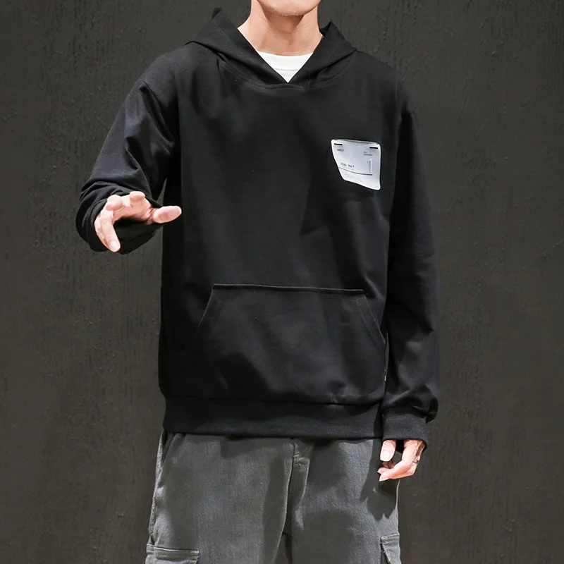 

2019 Spring And Autumn Men's New Casual Letter Pattern Printing Long-sleeved Hooded Hoodies Loose Temperament Trend Cotton