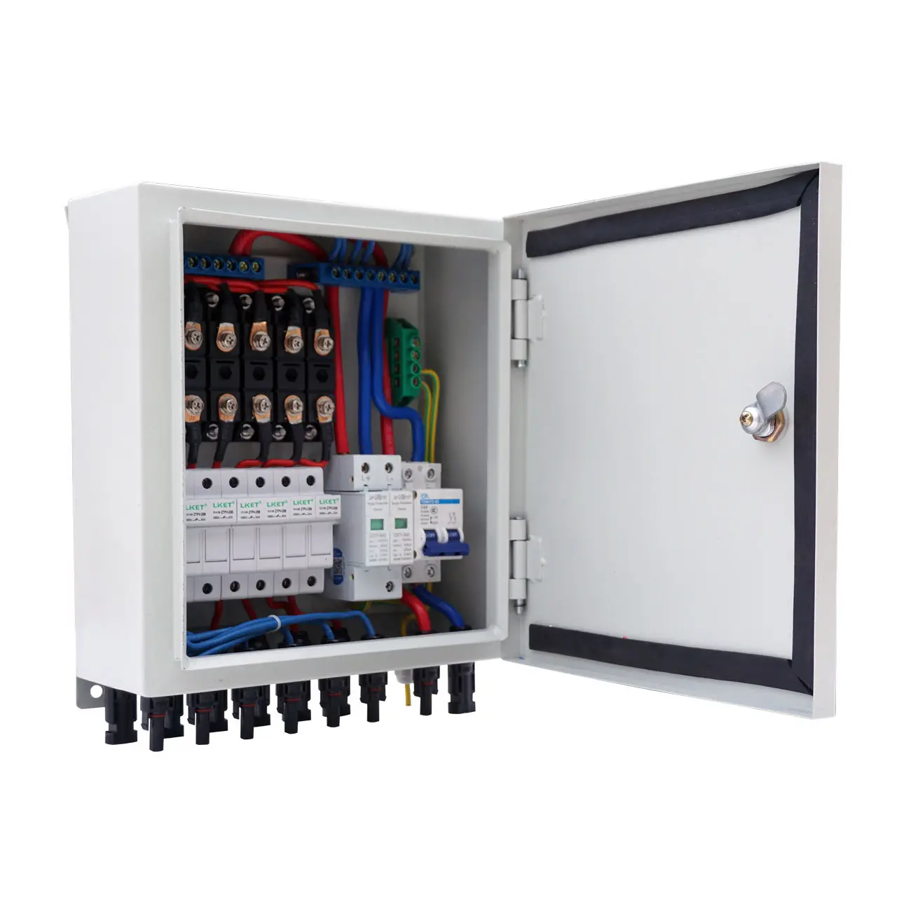 

ECO-WORTHY Solar PV Combiner Box 6 strings 10A Breaker High Voltage Protection for Solarmodule