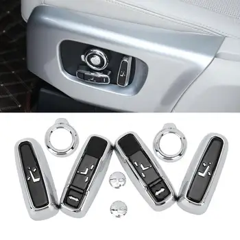

8pcs Seat Adjustment Button Cover Trim Decoration Light Black Fit for Range Rover Evoque 2020 Interior Mouldings Car Sticker