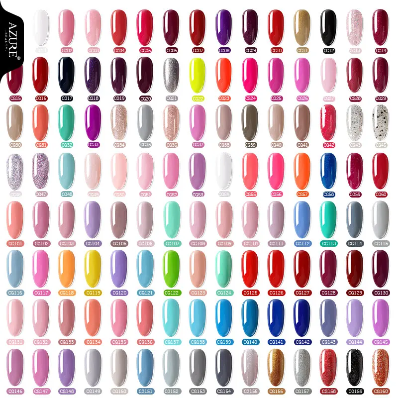 Azure Beauty 20Pcs/Lot Nail Gel Polish Soak Off UVv/Led gel Polish Semi Permanent Led Gel Long Lasting Pure Color Gel Sets