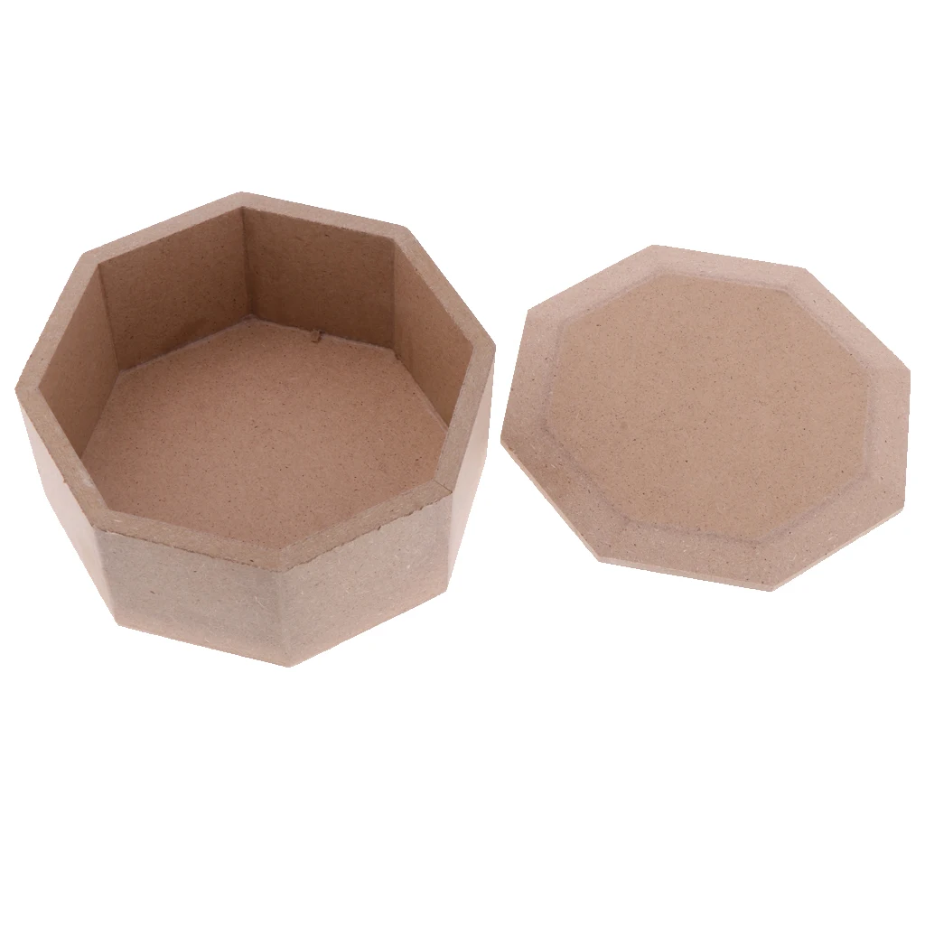 Unfinished Wood Wooden Jewelry Box Organizer Storage Case with Cover for Kids DIY Craft Painting Wood Crafts
