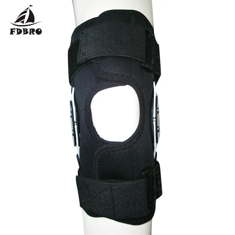 1 pcs FDBRO поддержка колена артрит коленный сустав ноги компрессионный рукав для коленного сустава бандаж поддержка открытый регулируемый наколенники фитнес - Цвет: 1 pcs
