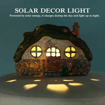 

Solar LED Outdoor Small House 1.2V 0.06W Walkway Light Lamp Figurines Miniatures Outdoor Lighting Garden Courtyard Decorations