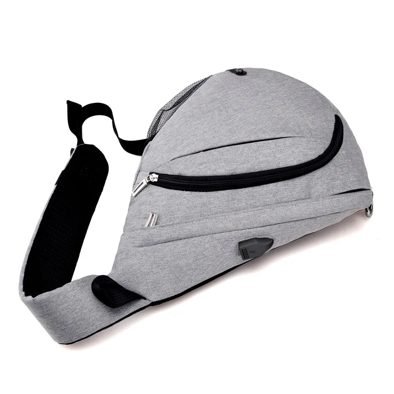 

Men Chest Bag Large Capacity Glass Storgage Bag Travel USB Bag