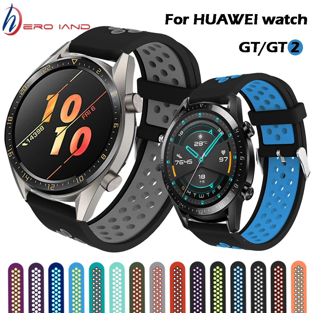 For GT2 Strap Silicone Watchband for Huawei Watch GT 2 GT 46mm 42mm/GT Active /HONOR Magic Band Sport Bracelet Wristband Correa translucent silicone strap for huawei watch gt 2 gt2 46mm 42mm wrist band for honor magic watch 2 magicwatch watchband bracelet