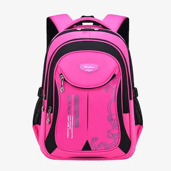 

School Backpack Schoolbags for Primary Student Waterproof Zipper Knapsack Nylon Softhandle Light School Bags for Girl Boy Unisex