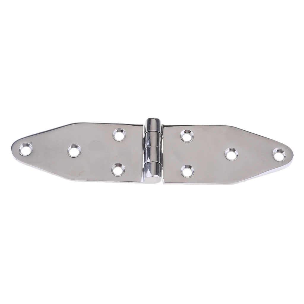 Silver 316 Stainless Steel Marine Deck Cabin Strap Hinge Hardware Boat Parts